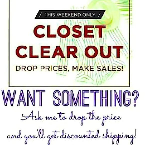 Closet Clear Out Every Friday & Sunday $4.99 Shipping Deal - Picture 1 of 12